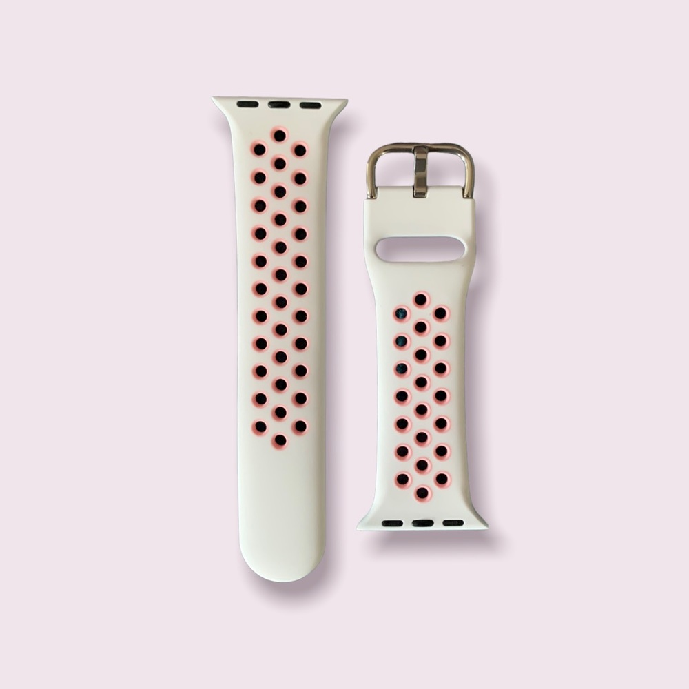 Apple Watch band white/pink